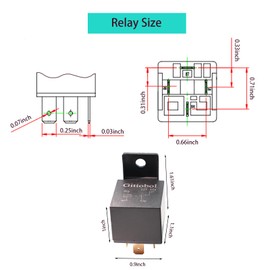 Gitiobol 5 Pack 12V 40A 4-PIN SPST Automotive Relay,Car Relay,Auto Switches & Starters,Automotive Replacement Accessory Power Relays