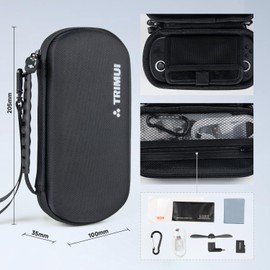TIMEXPLAYER Durable EVA Case for Trimui Smart Pro - Waterproof, Shockproof, with 5-Inch Screen Protector for Travel & Storage Black