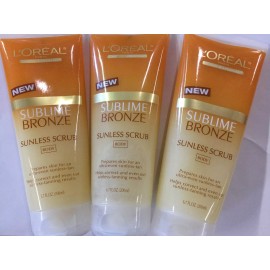 L'Oréal LOT OF 3 - L'Oreal Sunless Sublime Bronze Body Scrub - 6.7 Oz EACH NEW.