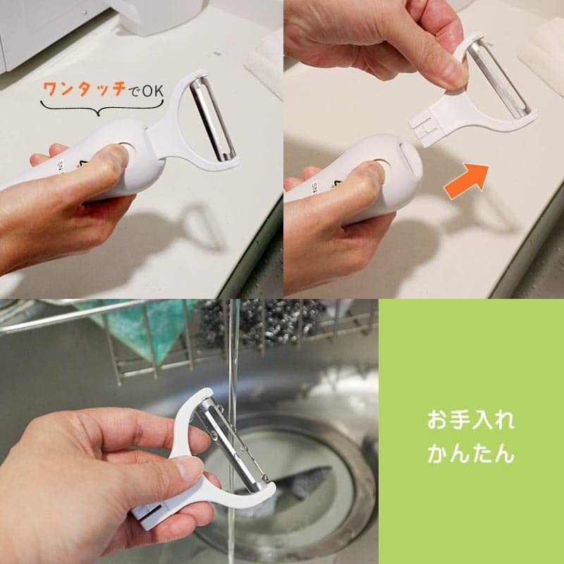 THANKO S-HEP21W "Electric Slurutto Peeler" Easy Peel Without Adding Power