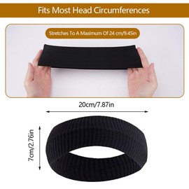 3 Stück Dünn yoga headbands, Solid Farbe Elastisch haarband damen baumwolle stirnband Sommer, Schweiß Weich Antirutsch stirnbänder für damenhaar Kosmetik Workout Laufen Radfahren Fitness Gym