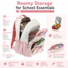 CAMTOP Girls Backpack with Lunch Box & Pencil Case Set,