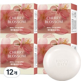 Happy Bath Original Collection Soap Cherry Blossom, 90g, 12 pieces / 해피바스 오리지널 컬렉션 비누 체리블로섬, 90g, 12개