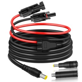 COMeap 6FT 2M 12AWG+14AWG Solar Connector to DC 8mm Adapter Cable for Jackery Portable Power Station Explorer 3000 2000 1500 1000 880 550 500 300 290 240 160 Solar Generator, Solar Panel