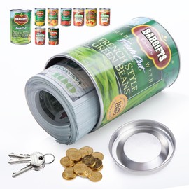 BarGifts Hidden Safe Can Diversion Safe Fake Can with Hidden Compartment, Hidden Storage Keeps for Valuables, Cash, Keys, and Jewelry- Beans