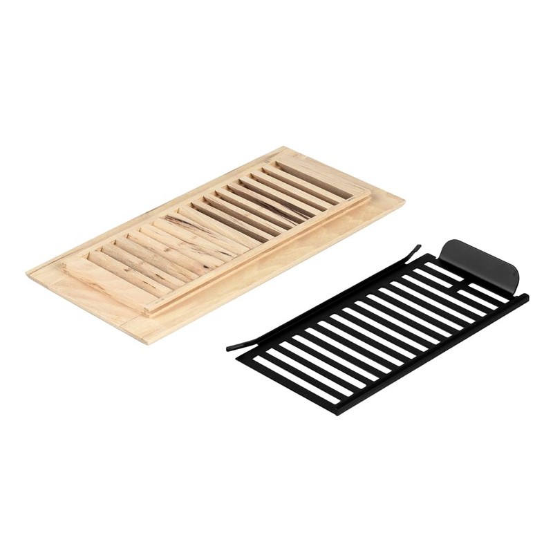 Homewell Hickory Wood Floor Register, Drop in Vent Cover with