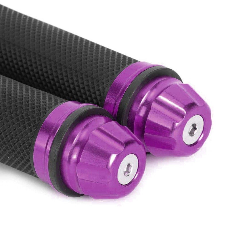 7/8' Motorcycle Handlebar Grips, CNC Aluminum Universal Anti Slip Rubber