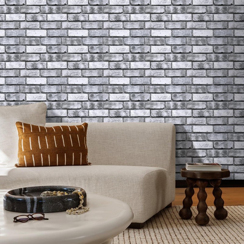 COMSTICKC 3D Faux Brick Wall Panel Peel and Stick, 10