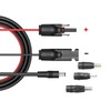 Solar Panel Connectors Work with MC4 to DC Extension Cable