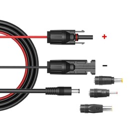 Solar Panel Connectors Work with MC4 to DC Extension Cable 16AWG with DC 5.5mmx2.1mm,DC 3.5x1.35mm,DC 5.5x2.5mm and DC8mm Adapter for Portable Power Station Rechargeable Battery Pack Solar Generators