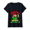 Summer Christmas in July Watermelon Wear Sunglass Santa Hat T-Shirt