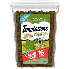 TEMPTATIONS Classic Cat Treats - Crunchy and Soft, 16 Oz.  (Select Flavor) - Catnip Fever