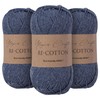 Utopia Crafts Re-Cotton Knitting Yarn 3 x 100 g (Indigo