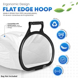 BCHEE Recycled Litter Picking Bag Holder Hoop | Made in Britain From 100% Recycled Plastic | Bag Anti-Slip Mechanism | UK Small Business | Multi-buy discount