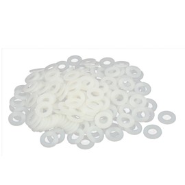 Sourcingmap M10 x 20mm x 2mm Nylon Flat Washers Spacers Gaskets Fastener Grey White 200PCS
