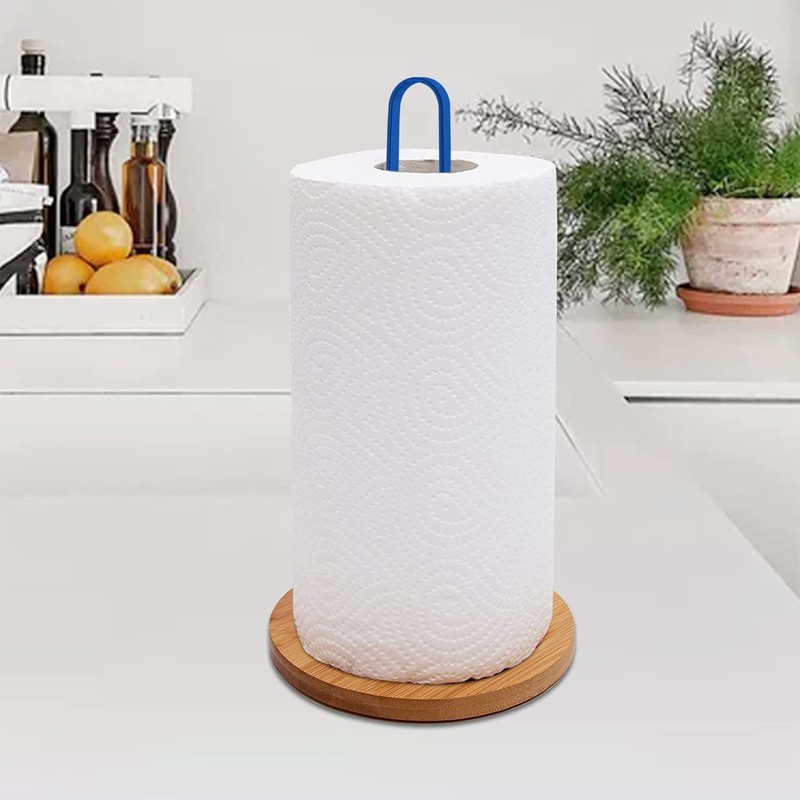 TONLEA Wood Paper Towel Holder, Paper Towel Holder Countertop,Kitchen Towel