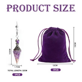 TVSVKWE 1 Piece Amethyst Pendant and 1 Piece Storage Bag, Resin Crystal Pendant, Vintage Decorative Pendant, Gift Pendant.