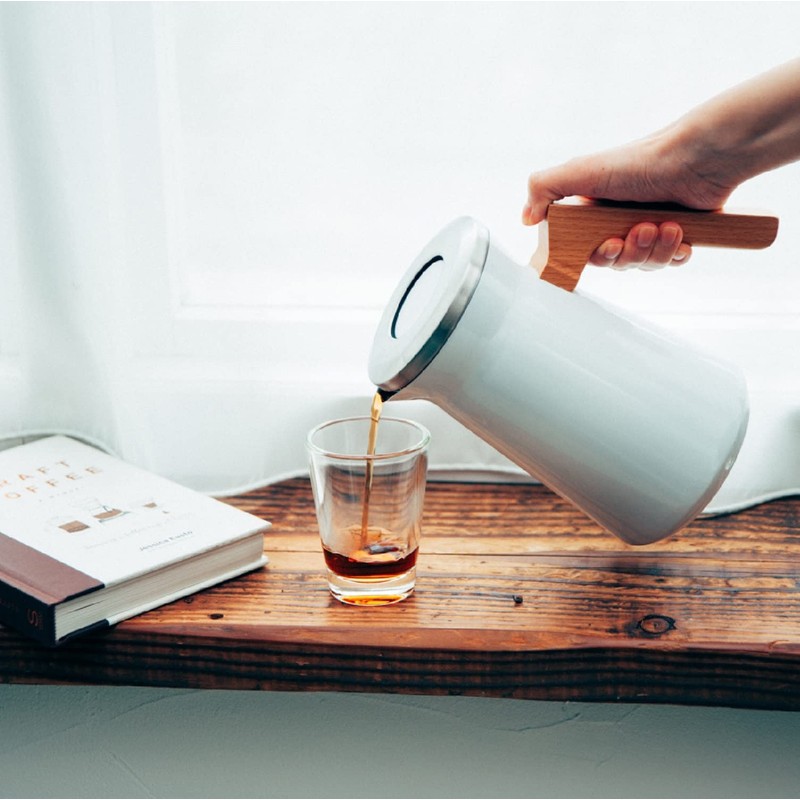 HARIO S-STP-600-W Stainless Thermal Pot, Storage Capacity 20.1 fl oz