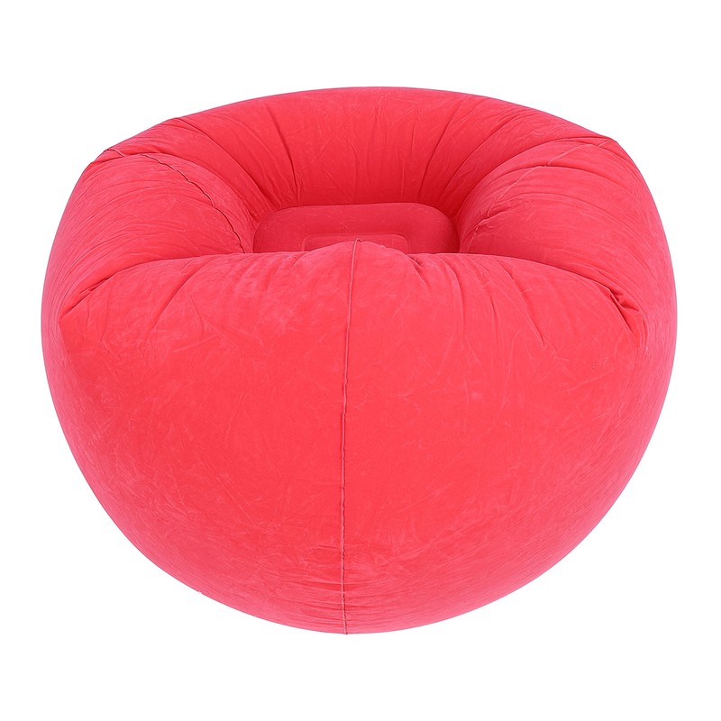 Inflatable Lounge Chair Flocking PVC Portable Folding Blow Up Sofa