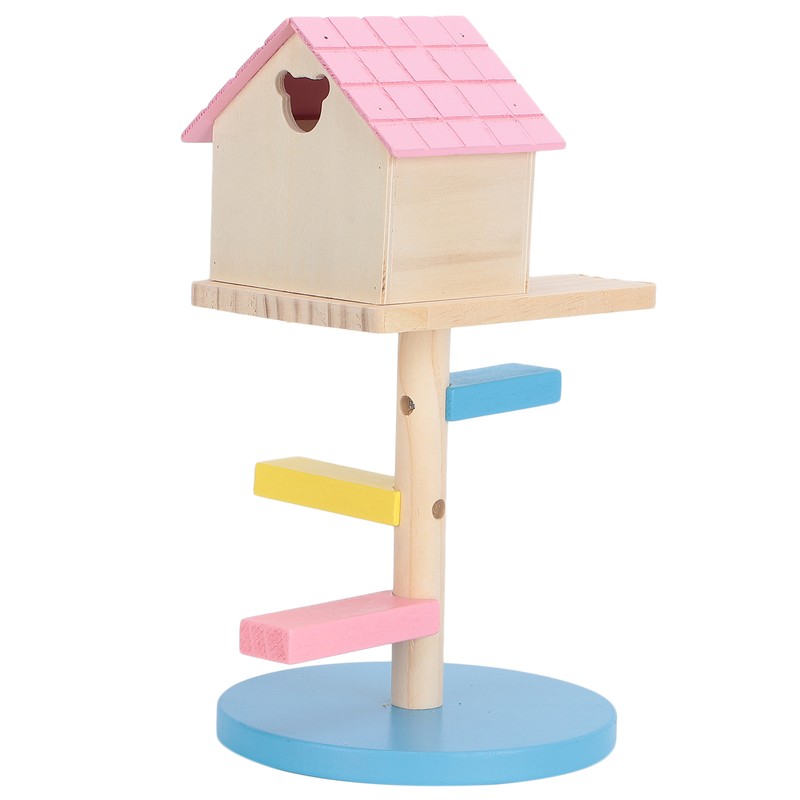Hamster Loft Toy Wooden Durable Odorless Hamster House Climbing Ladders
