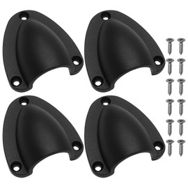LT Easiyl 4-Piece Marine Vent Cover for Cables, Nylon Vent Covers, Clamshell Vent Shell with Screws for Yachts, Boats, Ships (Size L/Black)