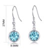 Philip Jones March Birthstone Drop Earrings Created with Aquamarine Zircondia®