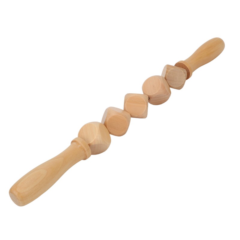 Fascia Massage Roller Meridian Dredgin Wooden Scraping Rods with 5pcs