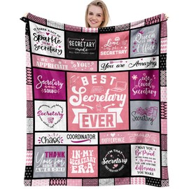 AIYUBOFUN Secretary Appreciation Gifts for Women - Secretaries Day Gifts - Secretary Gifts for Women - School Secretary Gift Ideas - Gift for Secretaries Throw Blanket 60 x 50 inch