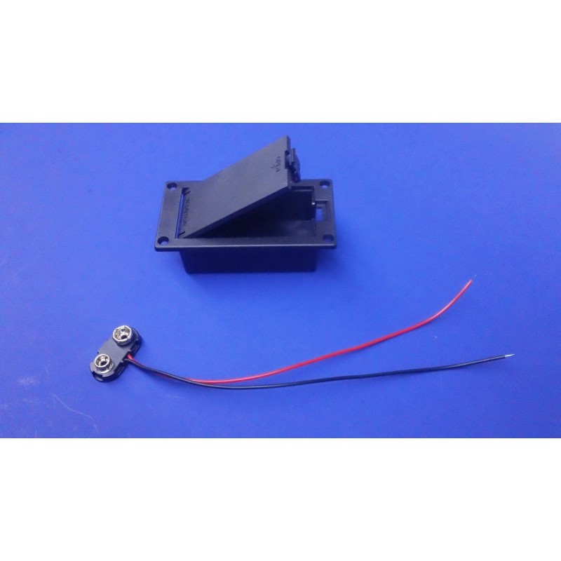 UNIVERSAL 9v 9 volt square Battery box with pigtail cord