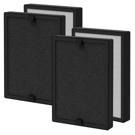 FCFMY 2 Sets (4pcs) KF250 Replacement Filter Compatible with Kenmore 1200e Series Air Cleaner Purifier PM2010, Part # KF250