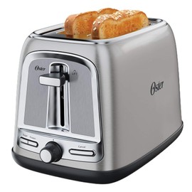 Oster Advanced Toast Technology 2-Slice Toaster Stainless Steel Finish All Bread Types and Bagels