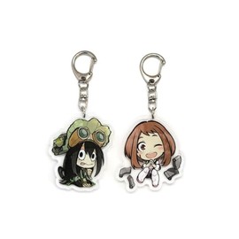 EBTY DREAMS Inc. - Set of 2 Hero Academia Acrylic Keychain Ochako Uraraka, Tsuyu Asui v1