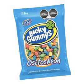 Gomita Lucky Gummys Ositos Neon 1 Kg