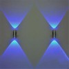HOKY Double-Headed LED Light Bedroom Blue Aluminum Wall Lamp Home