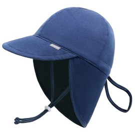 JANGANNSA UPF 50+ Baby Sun Hat with Ear and Neck Protection Toddler Beach Hat for Boys & Girls Infant Summer Sun Hat Ideal for Summer Fun, N-navy blue, 5 years