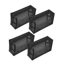 FOMIYES 4pcs Mesh Makeup Bags Durable Nylon Travel Toiletry Organizer Cosmetic Pouches for Home Travel Lightweight Easy to Identify Items Versatile Storage for Women