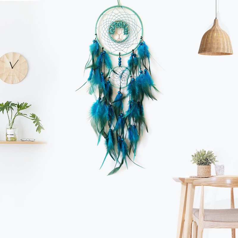 Donko Blue Dream Catcher with Tree of Life