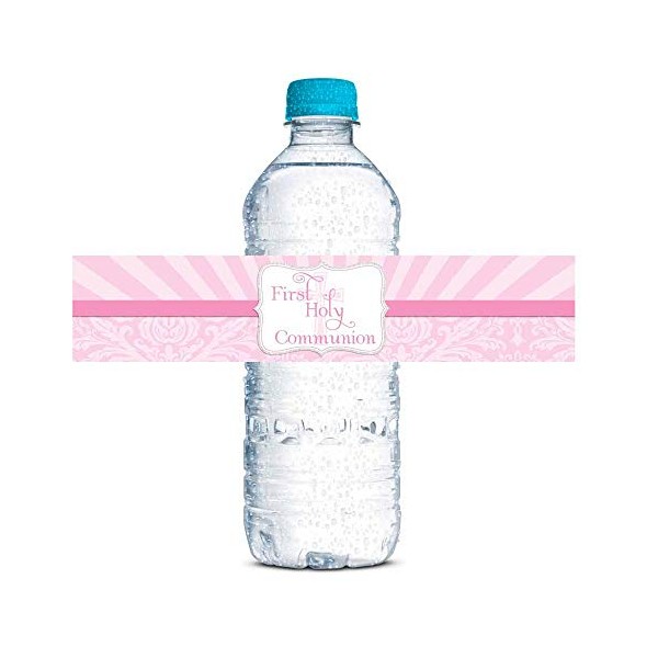 First Holy Communion Religious Waterproof Water Bottle Sticker Wrappers for