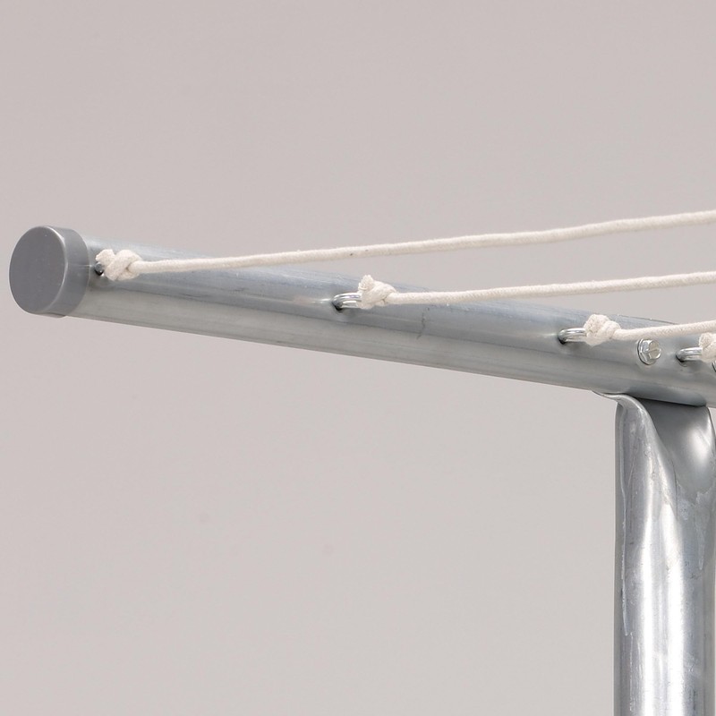 Household Essentials Steel Outdoor Clothesline Single T-Post, Silver