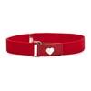 Ladeheid P15G Girls' Elastic Belt 1-6 Years 34-65 cm, Red/Heart