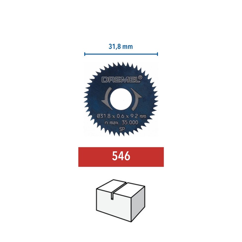 Dremel 31.8 mm Rip/ Cross Cut Blade Multipack for Mini