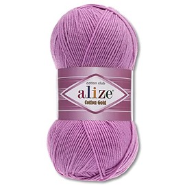 Alize 100 g Cotton Gold Premium Wool in 59 Colours, Summer Wool, Yarn, Knitting, Amigurumi (43 | Purple)