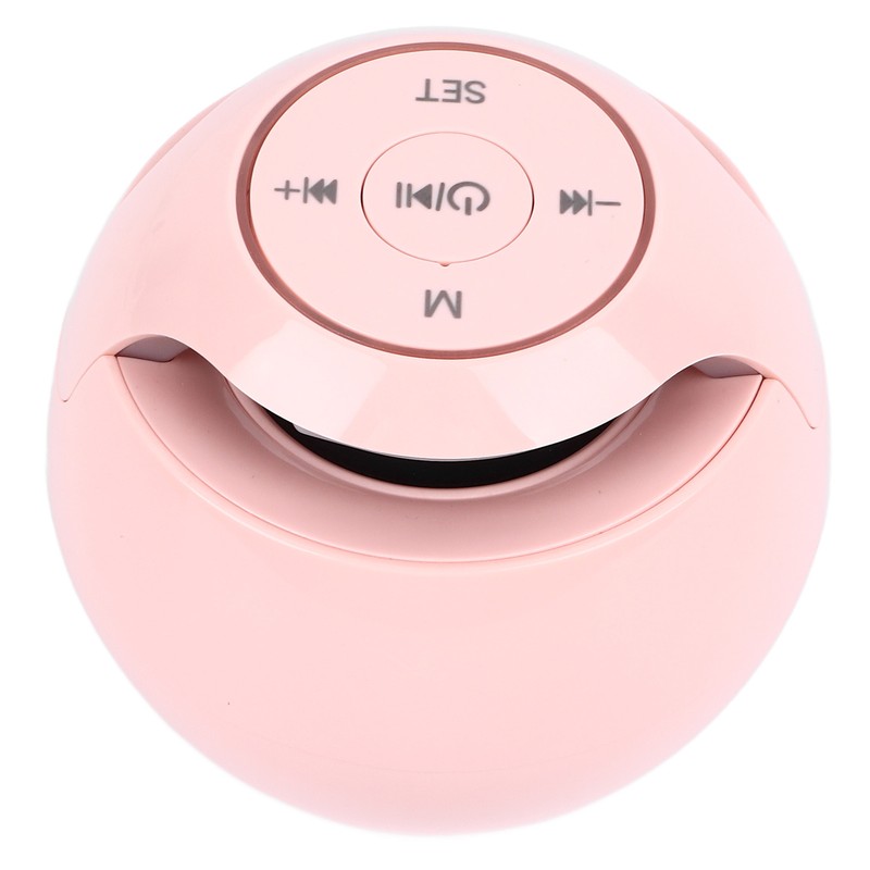 Bluetooth Clock Speaker Round Small Support Memory Card Wireless Alarm