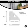 Questech 5" Corner Shower Footrest, Lugged for New Construction, Shaving