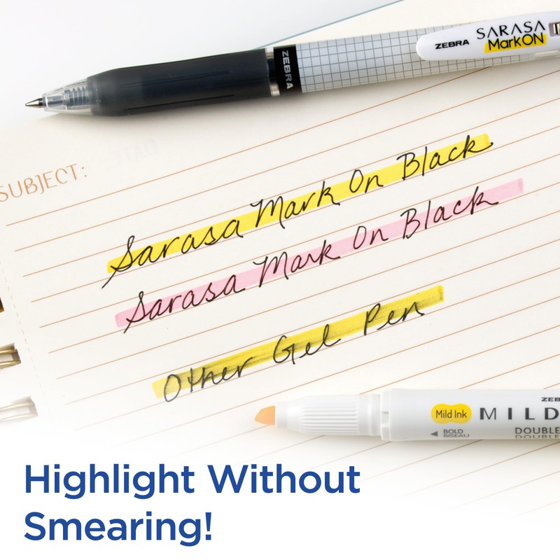 Zebra Pen Sarasa Mark ON Gel Pen, 0.5mm Fine Point,