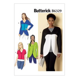 Butterick Patterns B6329 Misses' Curved-Seam or Cropped Jackets, Y (X-Small-Small-Medium)