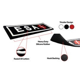 Dogline Emotional Support Animal Patch for Dog Harness and Vest | ESA Removable 3D Rubber Patches | Hook Backing for Small or Large Service Dogs