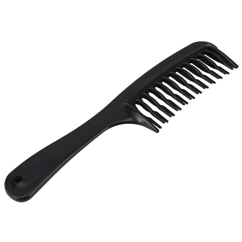 2X Black Double Tooth Detangler Hair Comb Shampoo Comb with