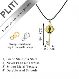 PLITI Owl House Gift Owl House Fans Gift Owl House Friends Group Gift Owl House Portal Key Necklace For Women (Eye Key necCA)