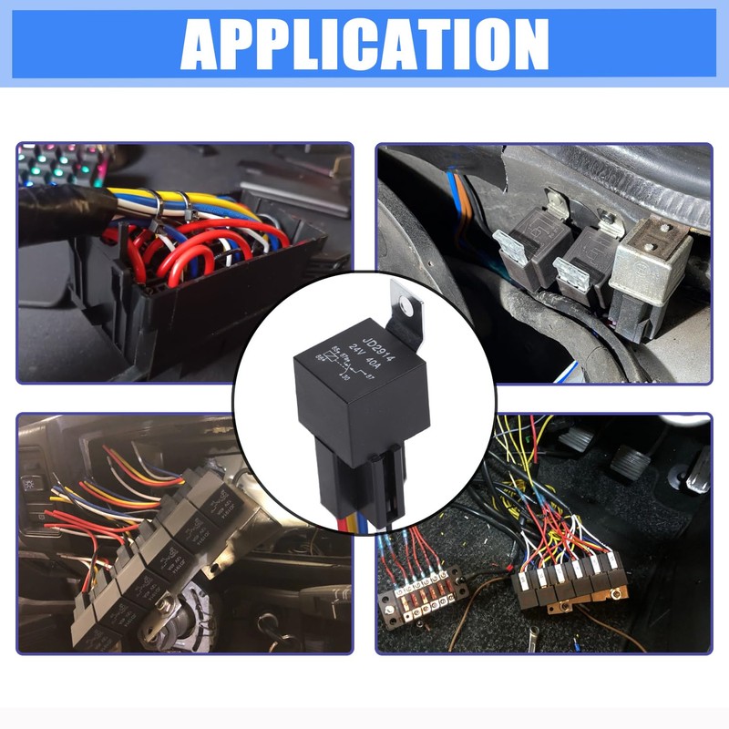 aikoolwer Automotive Relay Switch Harness Kit 24V 40A SPDT 5